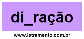 Palavra Difração Para Completar Com a Consoante F