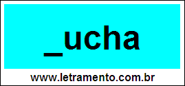 Palavra Bucha Para Completar Com a Consoante B