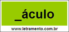 Palavra Báculo Para Completar Com a Letra B