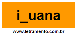 Palavra Iguana Para Completar Com a Letra G