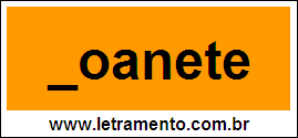 Palavra Joanete Para Completar Com a Letra J