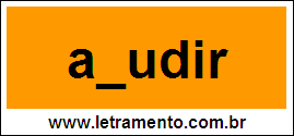 Palavra Aludir Para Completar Com a Letra L