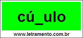 Palavra Cúmulo Para Completar Com a Consoante M