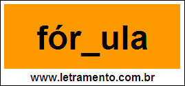 Palavra Fórmula Para Completar Com a Letra M