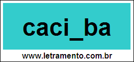 Palavra Cacimba Para Completar Com a Letra M