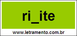 Palavra Rinite Para Completar Com a Letra N