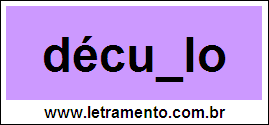 Palavra Décuplo Para Completar Com a Consoante P