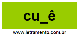 Palavra Cupê Para Completar Com a Letra P