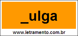 Palavra Pulga Para Completar Com a Letra P