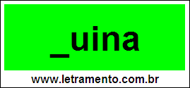 Palavra Quina Para Completar Com a Consoante Q