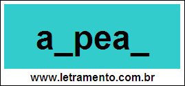 Palavra Arpear Para Completar Com a Letra R