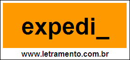 Palavra Expedir Para Completar Com a Letra R