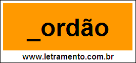 Palavra Cordão Para Completar Com a Letra C