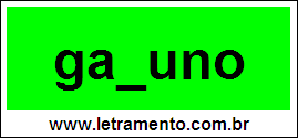 Palavra Gatuno Para Completar Com a Consoante T