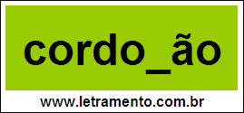 Palavra Cordovão Para Completar Com a Letra V