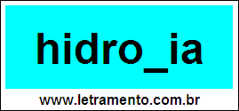 Palavra Hidrovia Para Completar Com a Consoante V