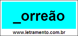 Palavra Correão Para Completar Com a Consoante C