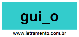 Palavra Guizo Para Completar Com a Letra Z