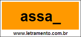 Palavra Assaz Para Completar Com a Letra Z