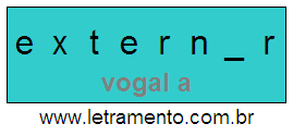 Letramento Palavra Externar Com a Vogal A