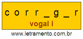 Letramento Palavra Corrigir Com a Vogal A