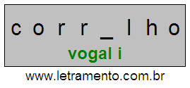 Letramento Palavra Corrilho Com a Vogal A