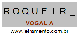 Palavra Roqueira Escrita em Caixa Alta Para Letramento